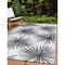 World Rug Gallery Floral Tropical Reversible Recycled Plastic 5' X 7' Black Outdoor Rug 6075BLACK5X7 - alternate 1